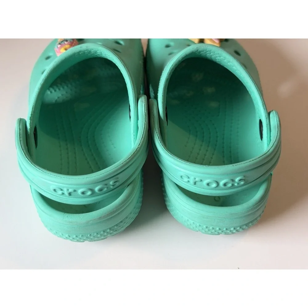 Crocs Toddler Classic Clogs Turquoise Aqua C8 Slip On Shoes Jibbitz Kids